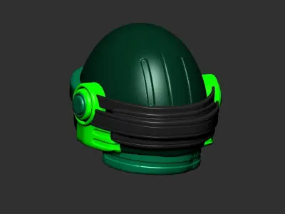 helmet high poly sculpt 3d printable ver 7 3D model 3D model 62