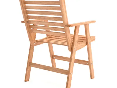 outdoor armchair and table 3D model