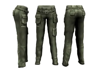 Cargo Pants Low-poly 3D model