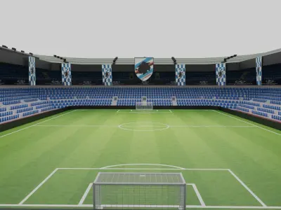 Sampdoria Football Stadium Low-poly 3D model