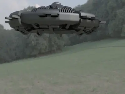 Ufo - Flying Saucer Low-poly 3D model