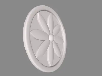 Round rosette 007 3D model 3D print model