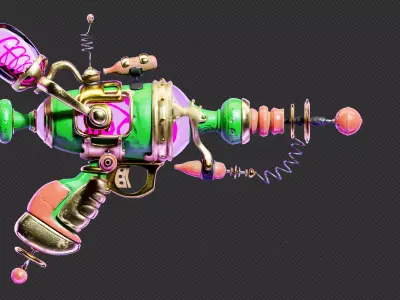 Alien Gun Weapon 3D model