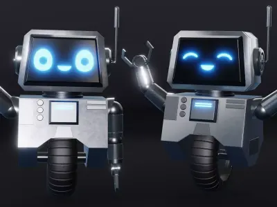 Cute Robot Character - Blender 3D model