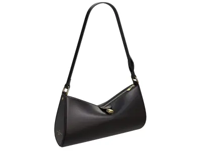 Louis Vuitton Pochette Tirette Bag Black Low-poly 3D model