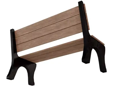 Park Bench 05 Low-poly 3D model
