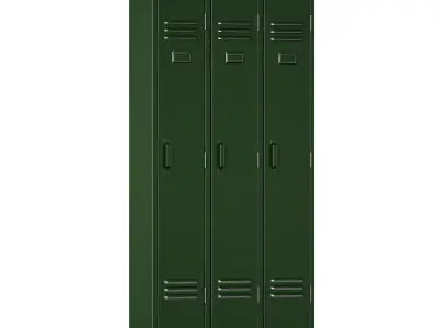 Metal cabinet locker wardrobe changing room 3D model