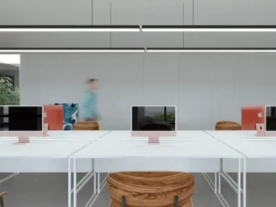 Modern minimalist office design 3D model