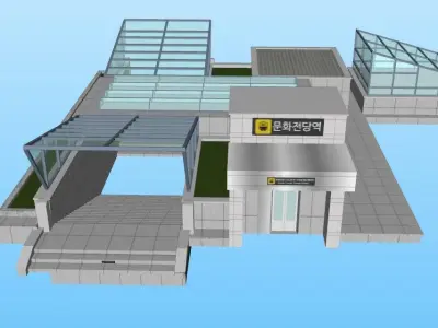 Subway station Free 3D model purchase