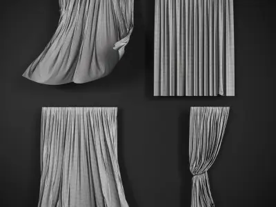 Curtains curtain 3D model