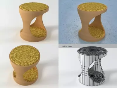 Stool 3D model purchase