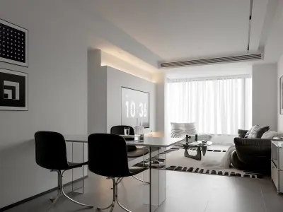 apartment interior scenes   3D model 3