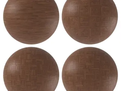 Parquet - Laminate - Wooden floor 4 in 1 3D model