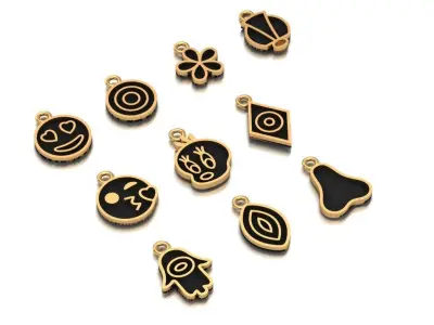 Jewelry microphone with lines 3D print model