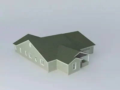 House with Office Free 3D model