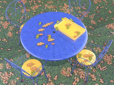 Garden table 3D model