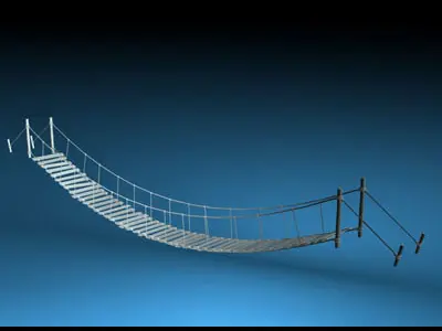 Rope bridge 3D model