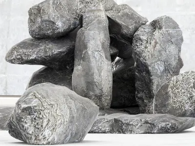 Rock stone collection n10 3D model