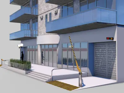 Residential Building dalle 034 3D model
