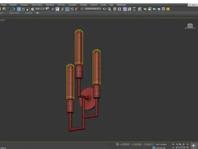 Angler Sconce Low-poly 3D model