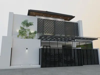 Oriental House Facade 3D model