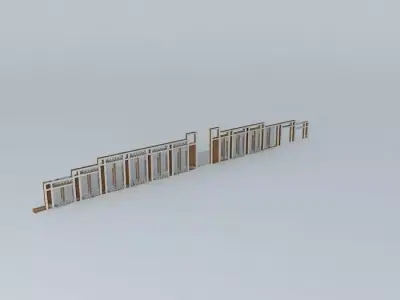 front elevation small building 3D model