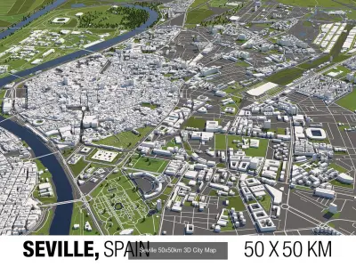 Spain 6 Cities Collection 3D Model Pack