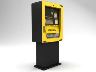 Istanbul Ticket Machine Low-poly 3D model