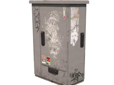 Electric Box PBR Low-poly 3D model