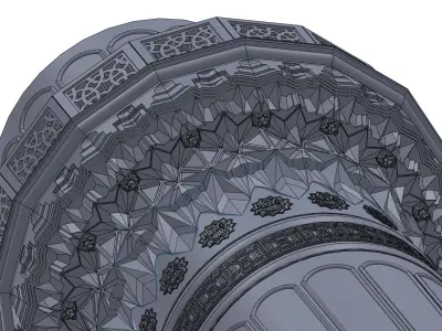 muqarnas islamic minaret 3D model