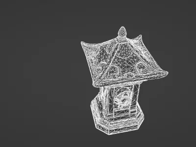 Ancient Temple Lantern 3D model