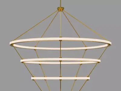 Halo Chandelier - 4 Rings by Paul Loebach Free 3D model