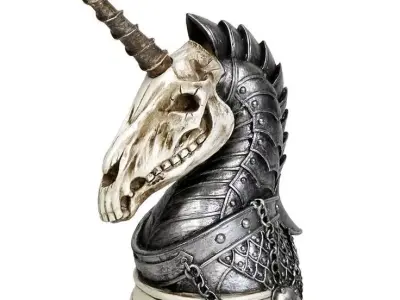 Unicorn Skull Armor 3D Gothic Fantasy Halloween Low-poly 3D model