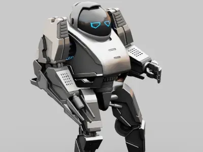 Battle droid rigged 3D model purchase