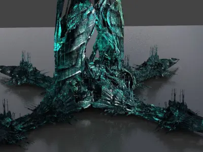 Aqua man inspired Atlantis Citadel 3D model