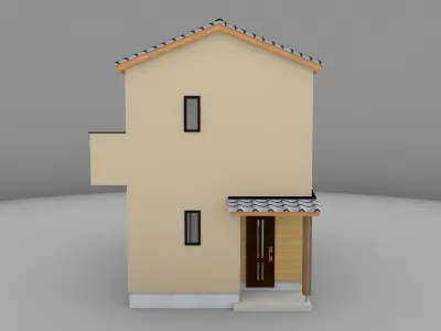 House model for background 30 Low-poly 3D model