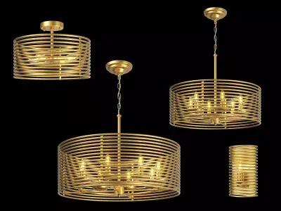 728 Zeta Lightstar Collection of Modern Lamps Circle  3D Model Pack