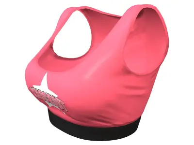 Female Hot Pink Tank Top Low-poly 3D model