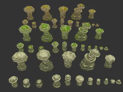 Rock Formation 05 Low-poly 3D model