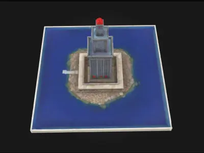 Lighthouse Model Classic Coastal Beacon  3D model