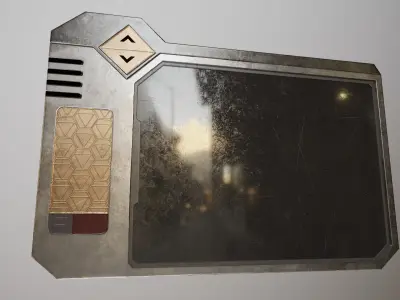 Sci-fi Touchpad 6 Low-poly 3D model