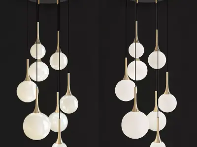 Hanging lamp Restoration Hardware Whitney Chandelier 3d model Low-poly 3D model