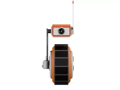 Wheel-robot  Low-poly 3D model