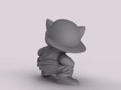 Street Style Kitty - Cool Decorative Figurine 3D print model