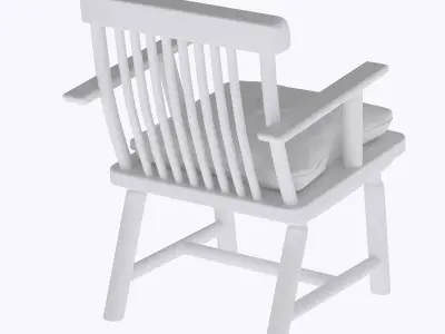 Classic chair with pillow  3D print model