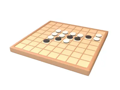 Reversi v1 002 Low-poly 3D model