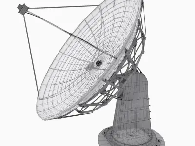 Satellite Dish Low-poly 3D model