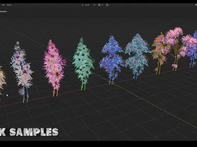 Alien Plant Procedural - Geometry Node - Blender V1-1 3D model