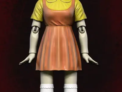 ROUND 6 SQUID GAME RED LIGHT GREEN LIGHT 3D model