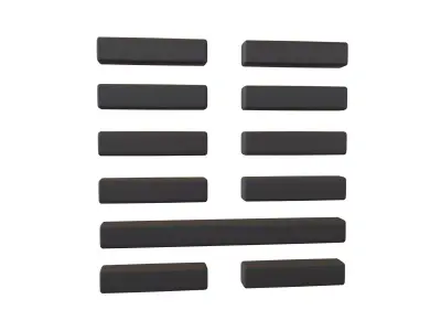 I Ching Hexagrams 7 shi v1 001 Low-poly 3D model